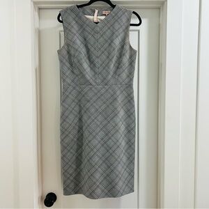 Rebecca Taylor Gray Plaid Midi Dress